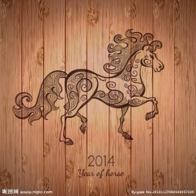 骏马花纹 马年设计