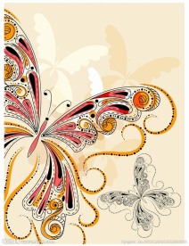 蝴蝶花纹