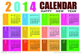2014年日历