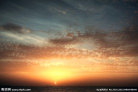 夕阳海景