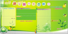 建设美丽生态校园展板