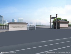 古风大门效果图