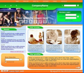 欧美人物网站模板