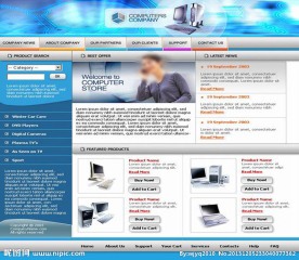 欧美风格电脑模板