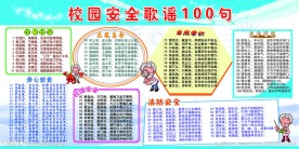 校园安全歌谣100句