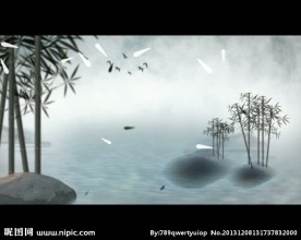 水墨画竹视频素材