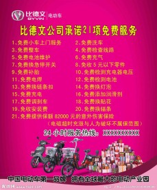 比德文电动车海报
