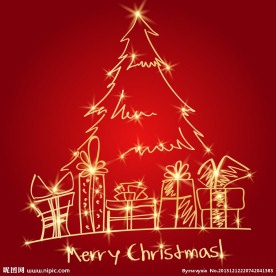 金色光线圣诞树