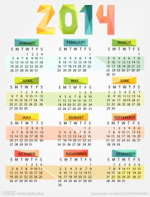 2014年日历