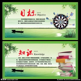 目标 知识励志展板