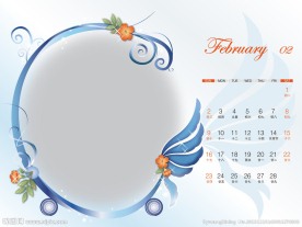 2014年日历2月