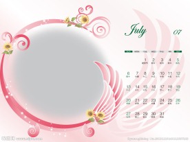 2014年日历7月份