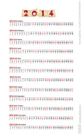 2014年日历