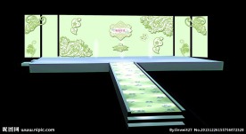 绿色婚礼背景