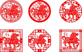 马年剪纸马年窗花