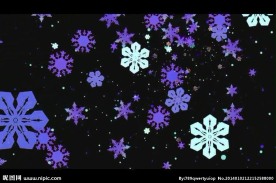 炫彩雪花光效视频素材