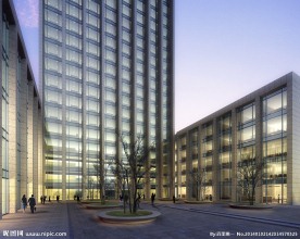 城市商务中心夜景效果