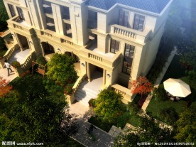 别墅景观环境鸟瞰图