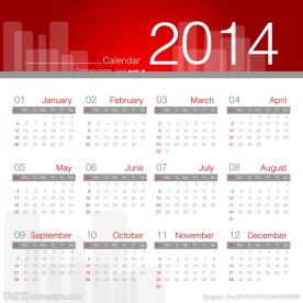 2014日历