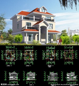 带阁楼现代简洁型住宅