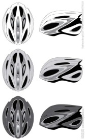 自行车头盔设计矢量图