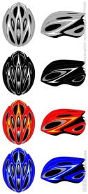 自行车头盔设计矢量图