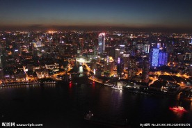 夜景 上海 黄浦江