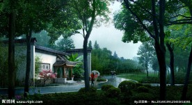 旅游区雨景环境设计