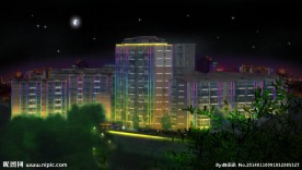 建筑亮化效果图
