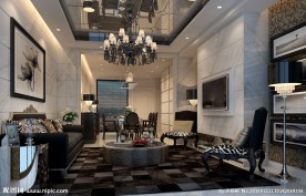 简欧大气客餐厅效果图