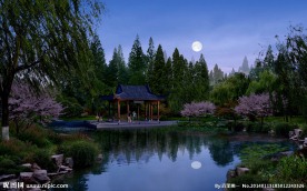公园湖边休闲景观设计