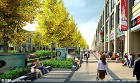 休闲商业购物街环境