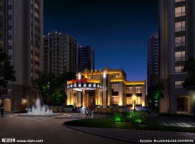 会所夜景亮化照明效果