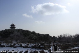 嵩山峻极峰雪景