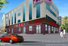 售楼中心外立面效果图