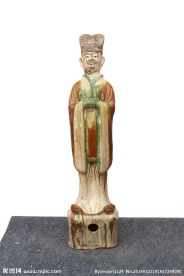 三彩文官俑