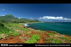 海岸海滩风景画视频