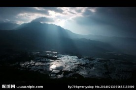 山水风景画视频素材