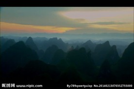 山水风景画视频素材