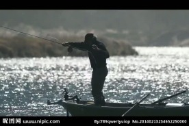 水上钓鱼背景视频