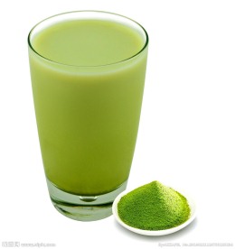 抹茶双拼奶绿奶茶