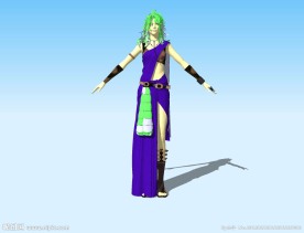 游戏美女3D模型