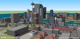 大型城市规划su模型