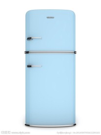 淡蓝色冰箱