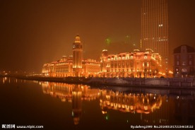 天津海河夜景