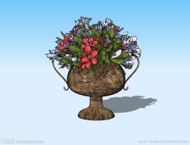 插花3D模型