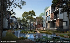 别墅小区效果图