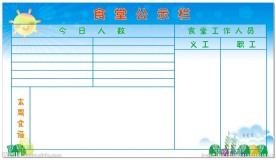幼儿园公示栏