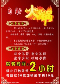 自助火锅展板