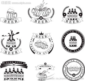 啤酒商标图标设计